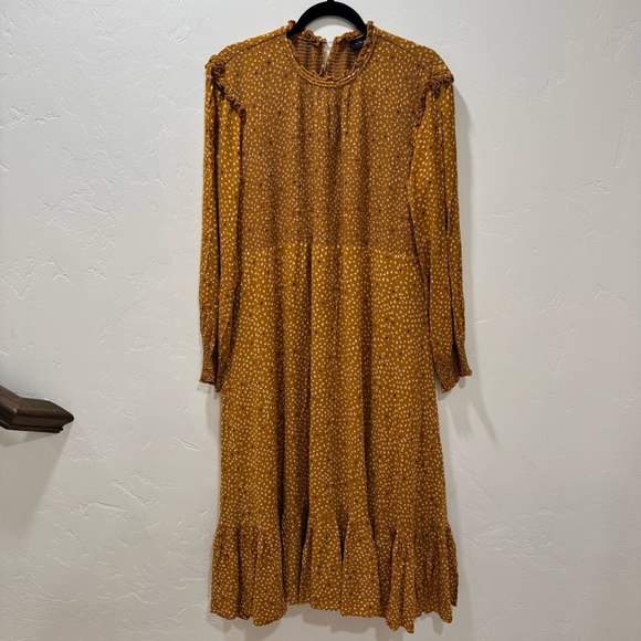 HATCH 0 Yellow Lana Maternity Dress Midi Longsleeve Comfy Women's XS Fall - Picture 8 of 16